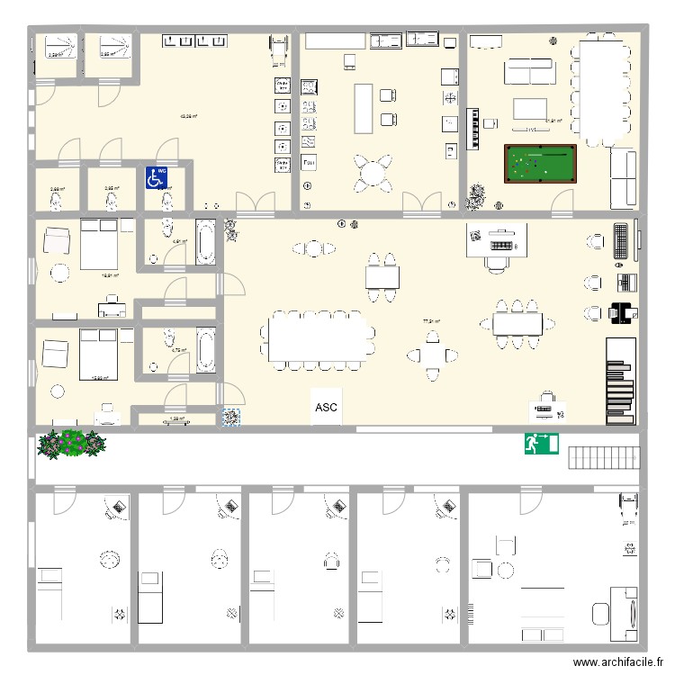 1er étage  bâtiment. Plan de 0 pièce et 0 m2