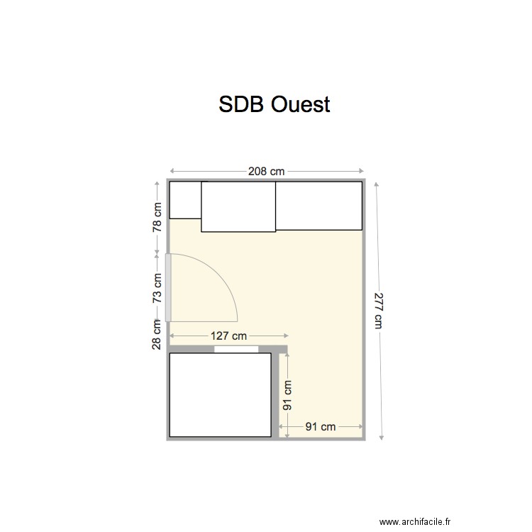 sdb ouest. Plan de 0 pièce et 0 m2