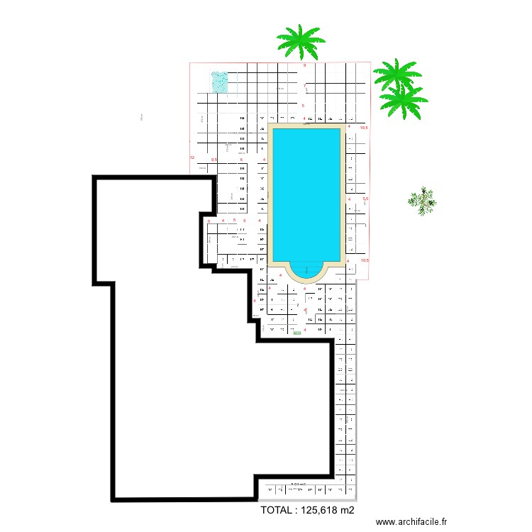 Piscine Implentation deniv Bis. Plan de 0 pièce et 0 m2