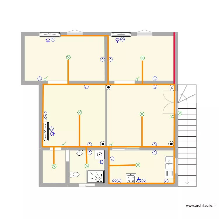 Appartement maman. Plan de 