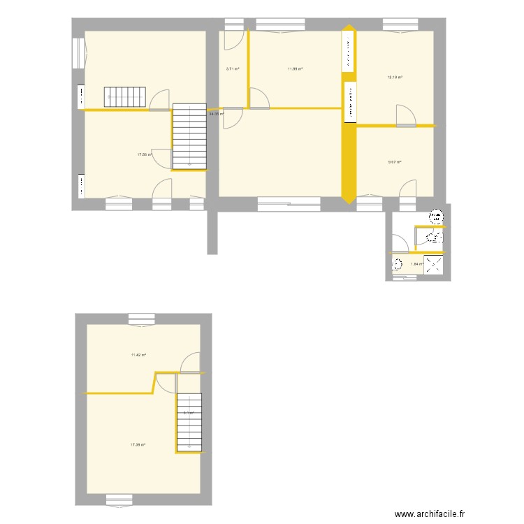 maison existant. Plan de 0 pièce et 0 m2