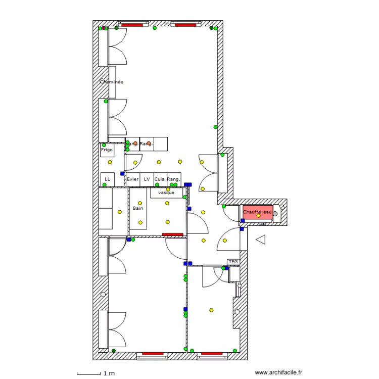 37 Gambetta PROJET &eacute;l&eacute;ctrique. Plan de 