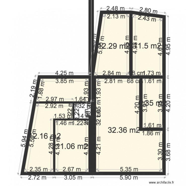 Cheval Blanc. Plan de 15 pièces et 353 m2
