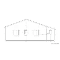    facade sud avec ouverture +cotation