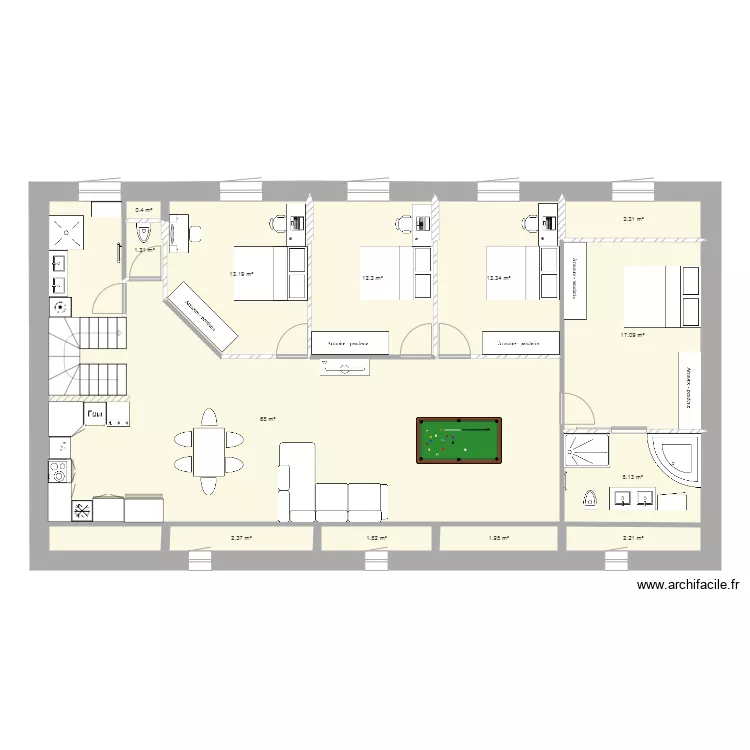 etage maison projet 1. Plan de 
