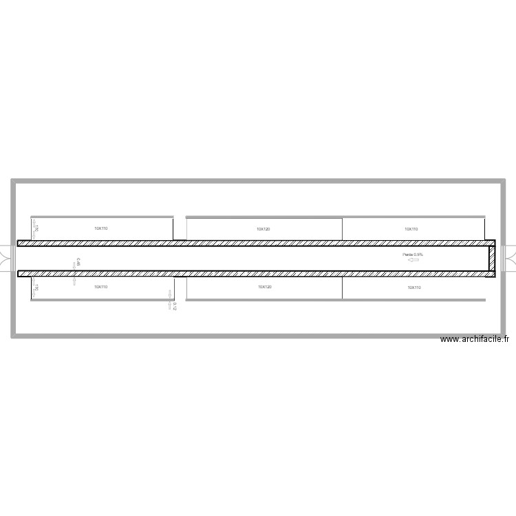 paq. Plan de 1 pièce et 436 m2