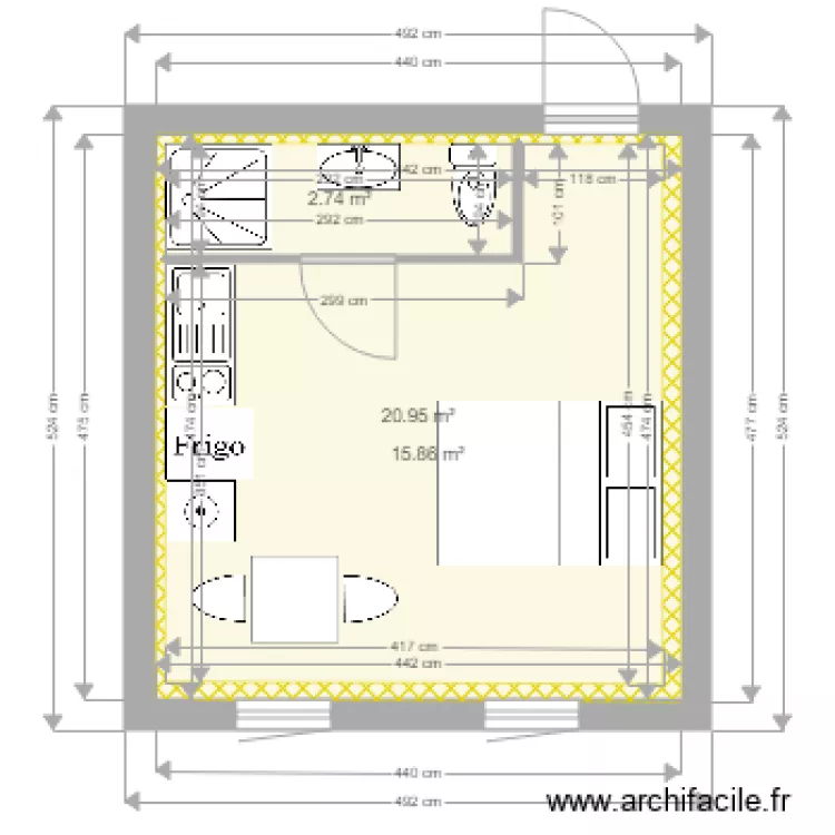 1ER ETAGE DROIT ASENCIO. Plan de 