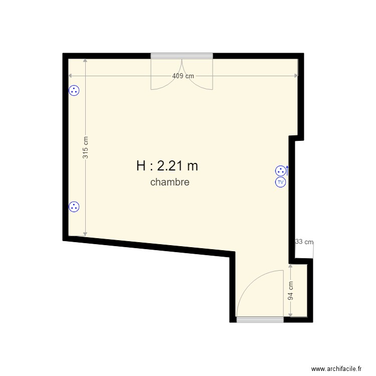 Chambre électricité. Plan de 0 pièce et 0 m2