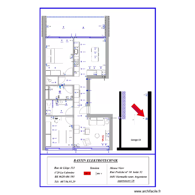 Appartement Meuse View C28 05 2020. Plan de Appartement Meuse View C28 05 2020. Plan de