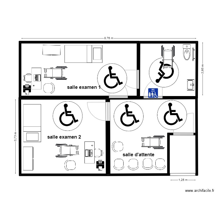 plan 5. Plan de 4 pièces et 55 m2