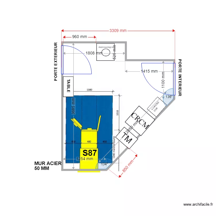 PLAN DE MASSE PROJET S87 ste marguerite. Plan de 