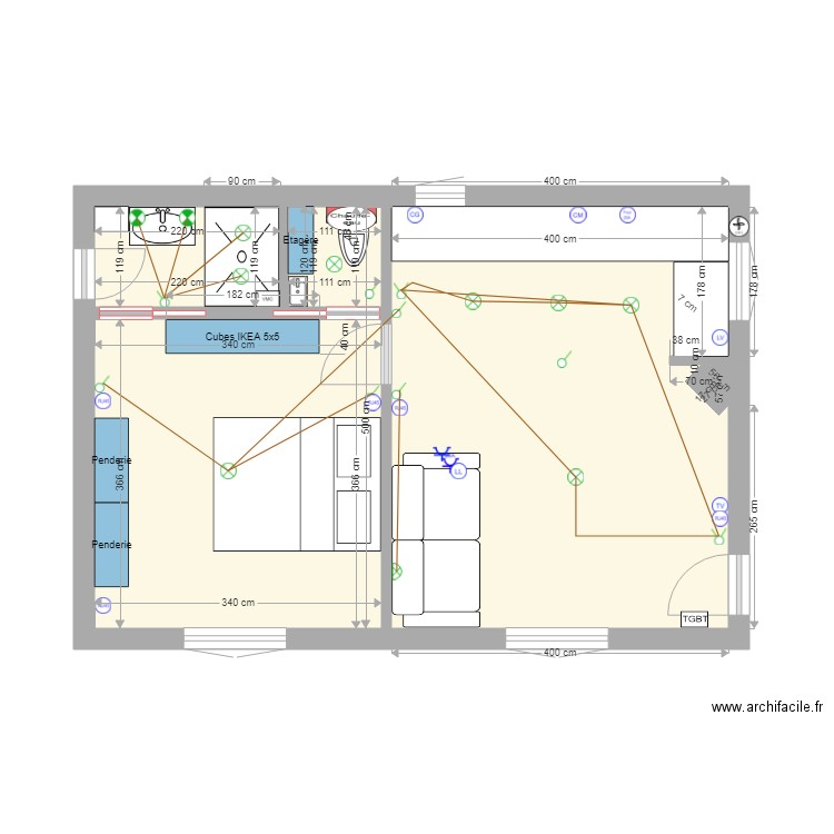 Projet Julie modifié Basile. Plan de 0 pièce et 0 m2