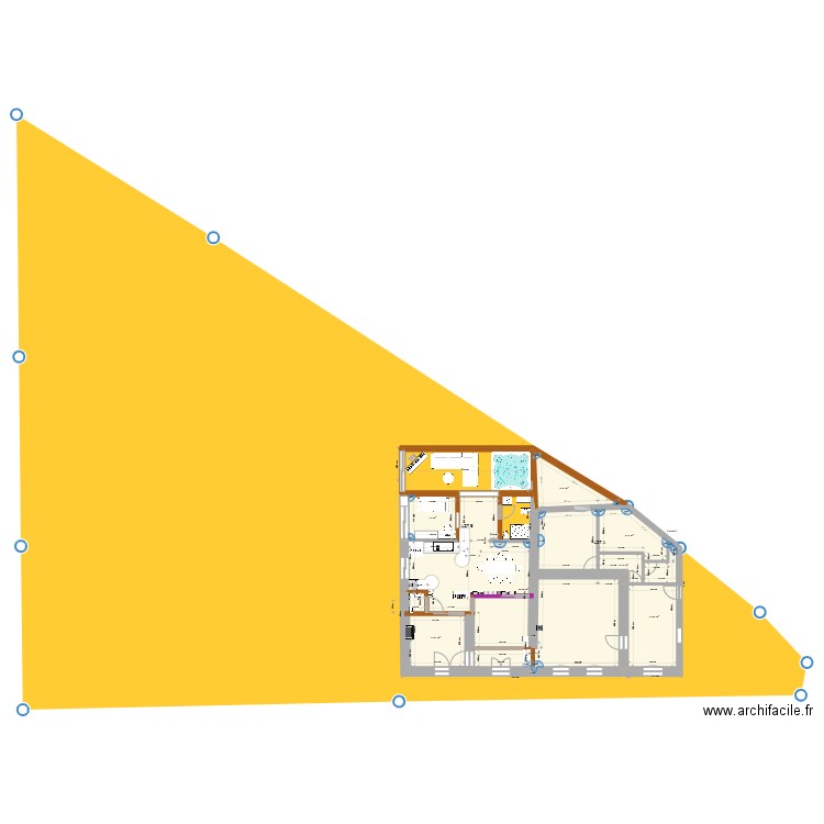 PARCELLE ZD85 CISSAC Int. + Extension LOT B. Plan de 7 pièces et 141 m2
