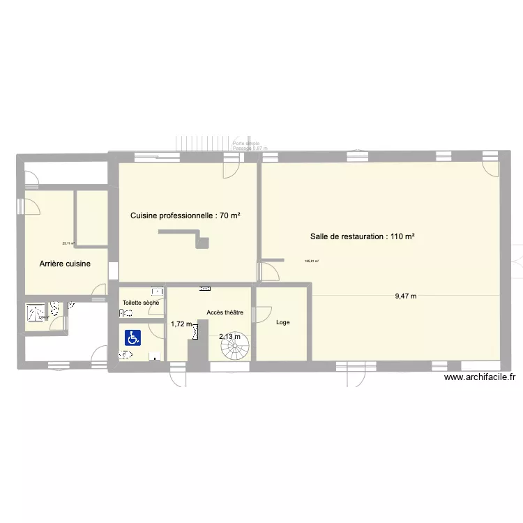 Plan restaurant. Plan de Plan restaurant. Plan de