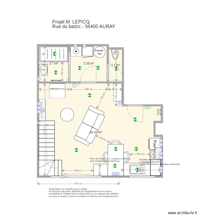 PROJET LEPICQ. Plan de 0 pièce et 0 m2