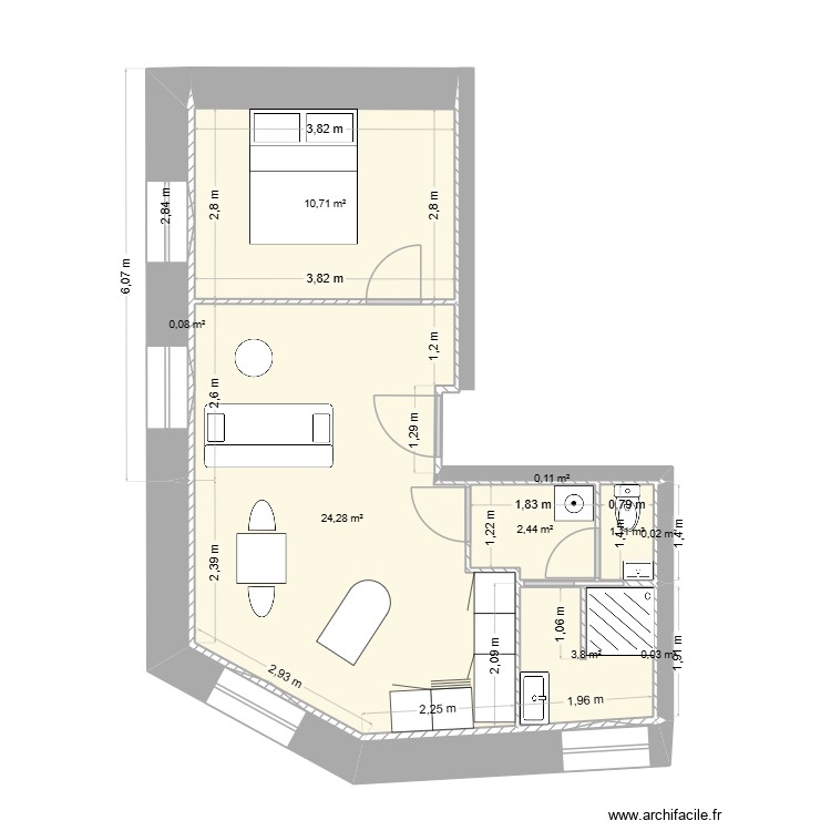 BPR Appart 2 2. Plan de 0 pièce et 0 m2