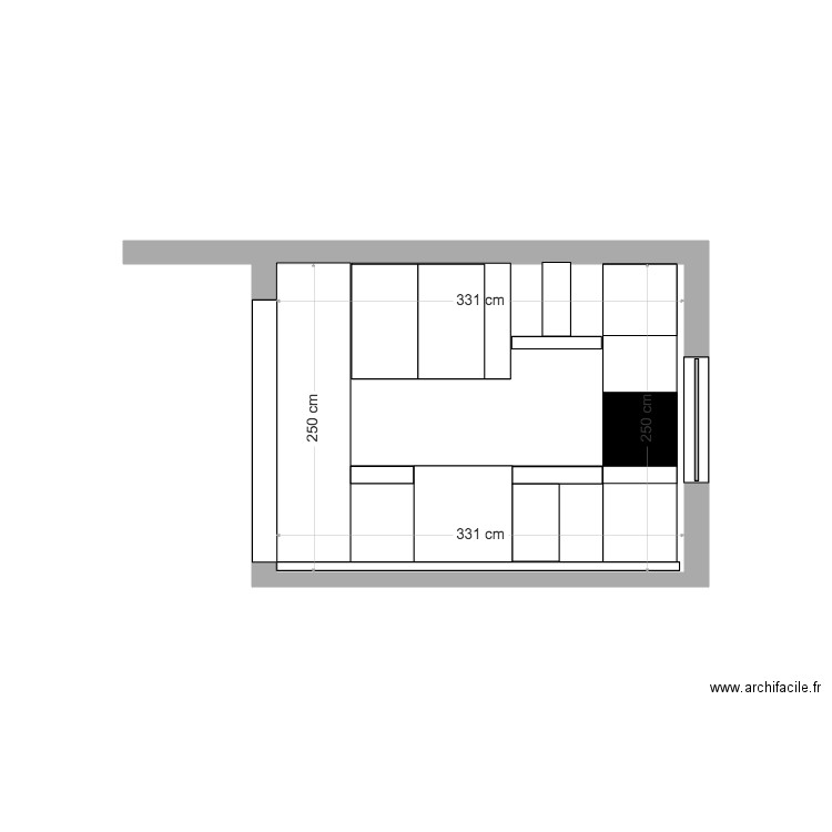 elevation cuisine REMY . Plan de 0 pièce et 0 m2