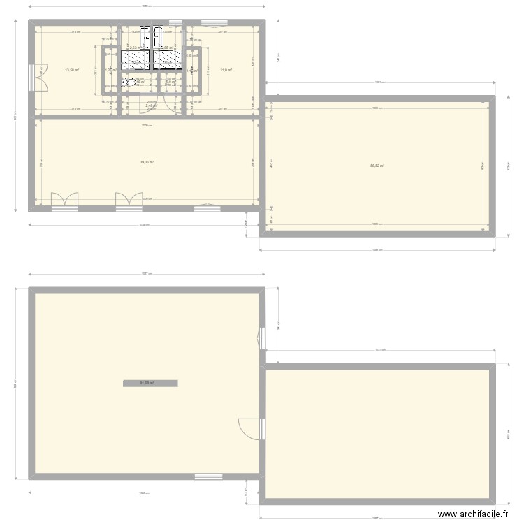 Plan type TREPT salle de bain alison. Plan de 13 pièces et 276 m2