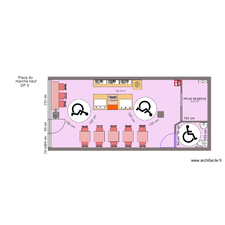 LES DELICES DE BALKIS APRES TRAVAUX ESPACE DE ROTATION. Plan de 0 pièce et 0 m2