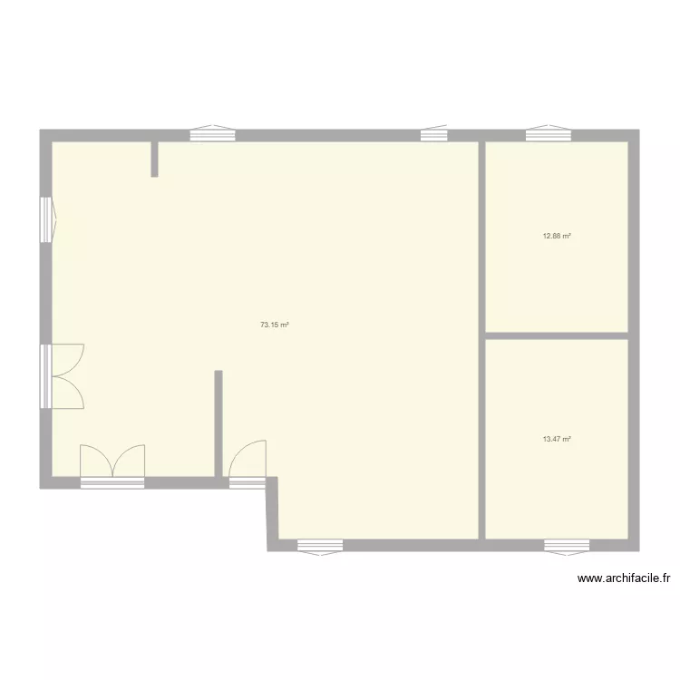 Maison papa hors tout. Plan de 