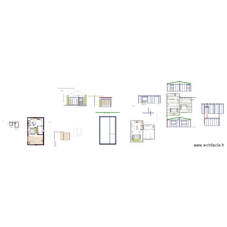 PORCHE. Plan de 10 pièces et 195 m2