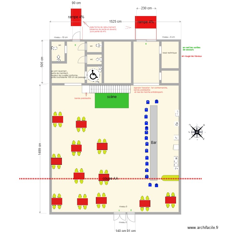 atypik avant travaux. Plan de 0 pièce et 0 m2