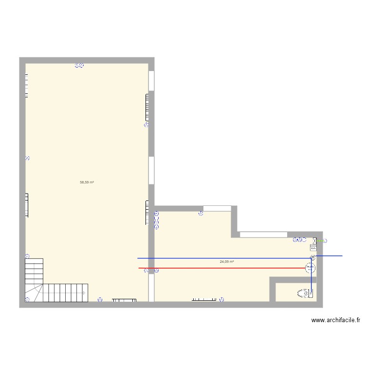 maison 1 rdc. Plan de 0 pièce et 0 m2