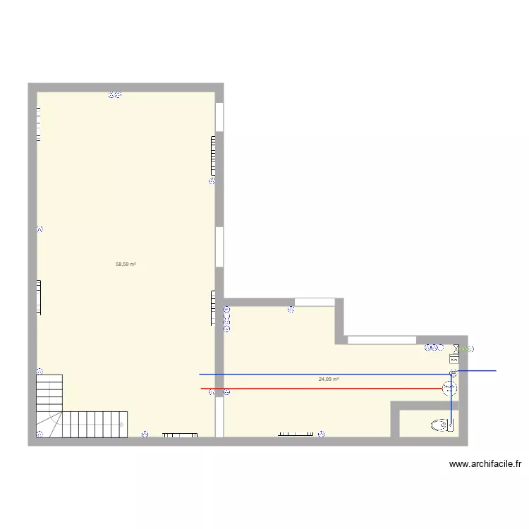 maison 1 rdc. Plan de 
