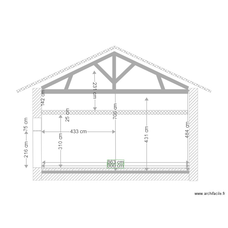 Plan remise coupe 3 actuelle. Plan de 0 pièce et 0 m2