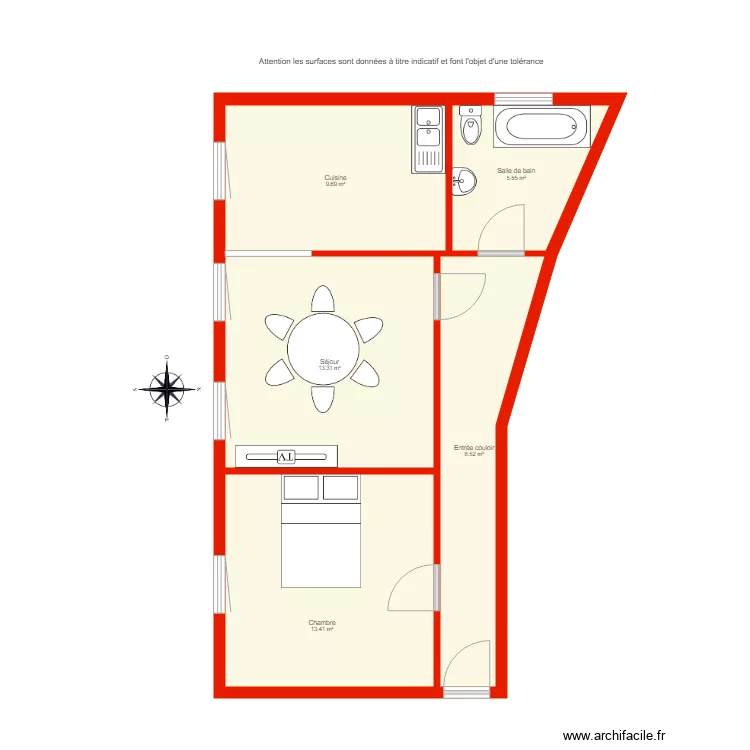 BI 2269 non c&ocirc;t&eacute;. Plan de 