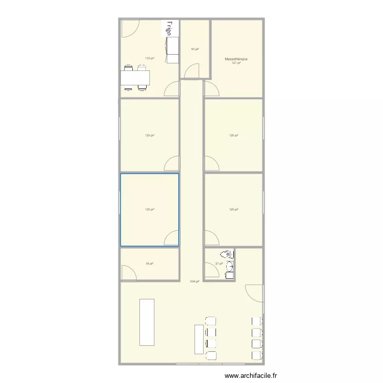 Clinique 880 SJB. Plan de 