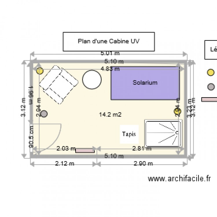 PLAN CABINE UV. Plan de 0 pièce et 0 m2