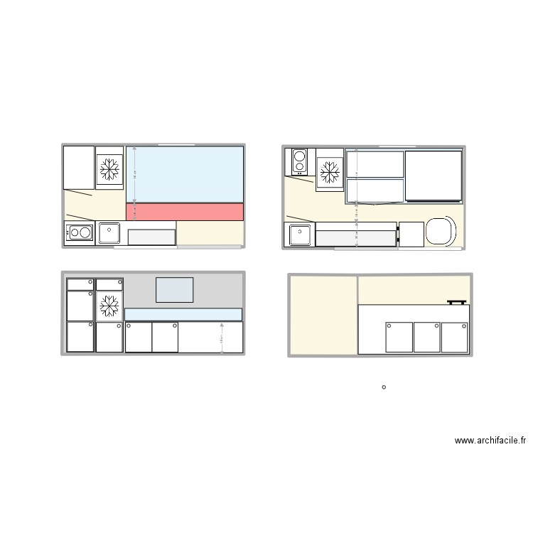 L2H1-1 (Plan 2). Plan de 5 pièces et 17 m2