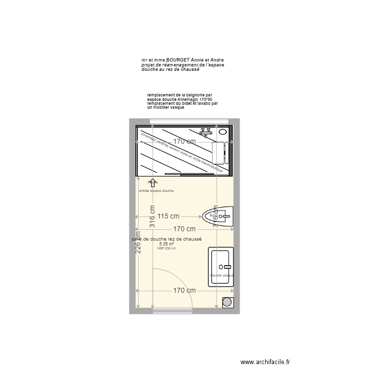 BOURGET REZ DE CHAUSSEE. Plan de 0 pièce et 0 m2