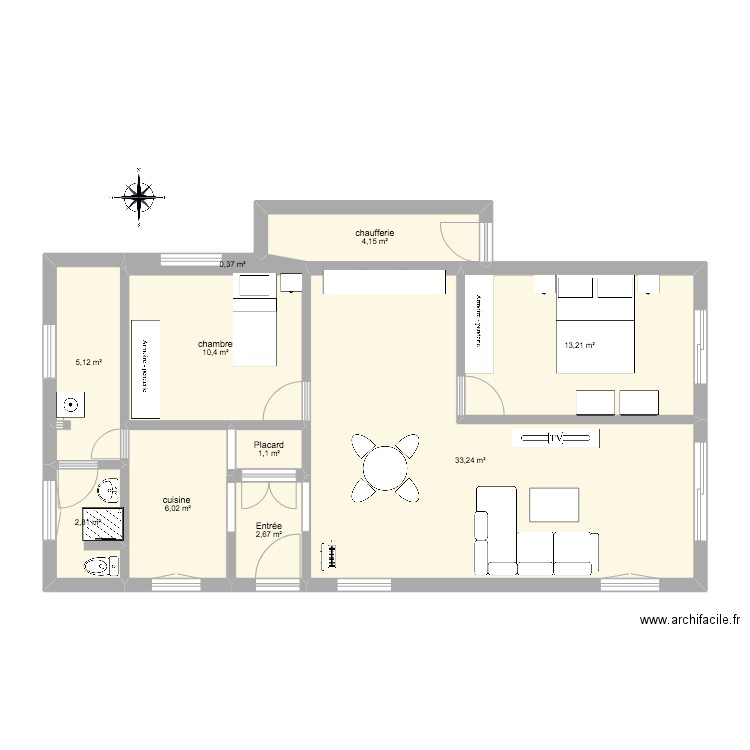 leudon. Plan de 10 pièces et 79 m2