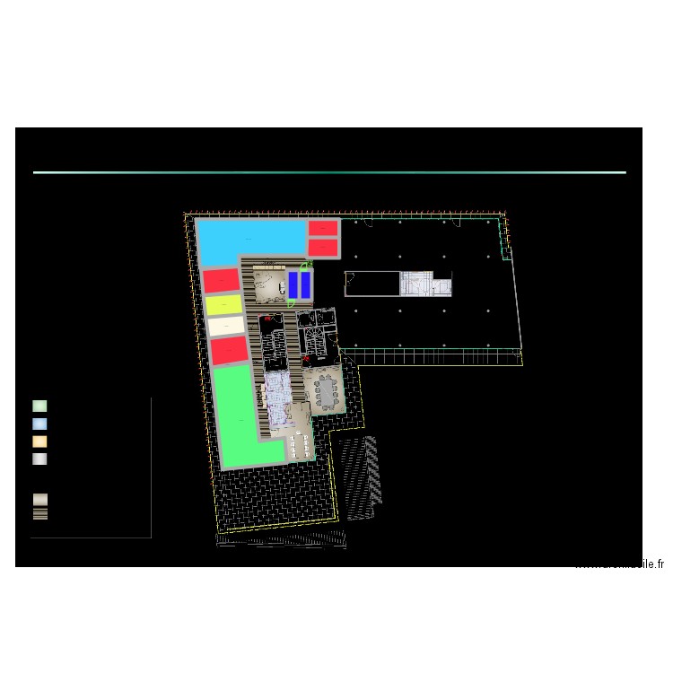 Plan amenagement. Plan de 11 pièces et 220 m2