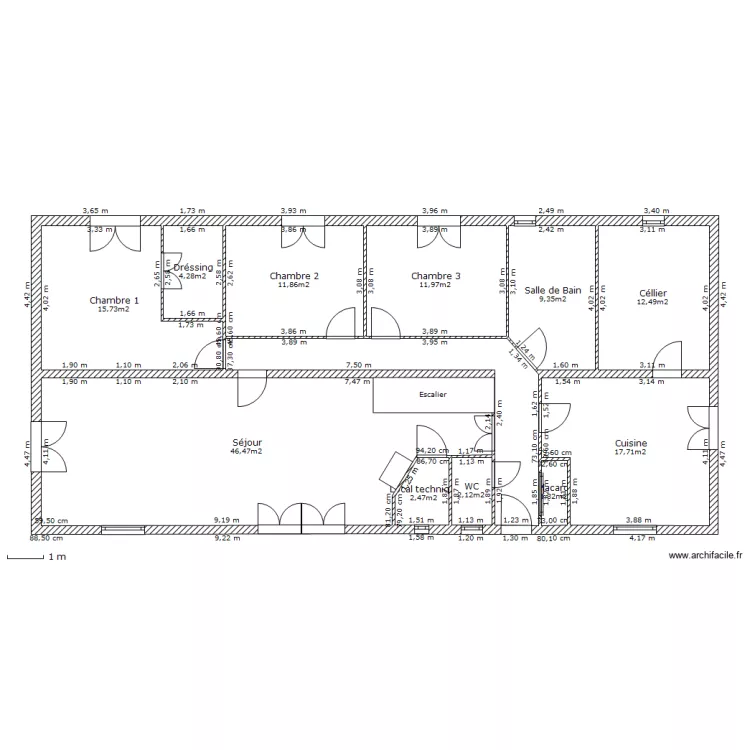 Longére. Plan de Longére. Plan de