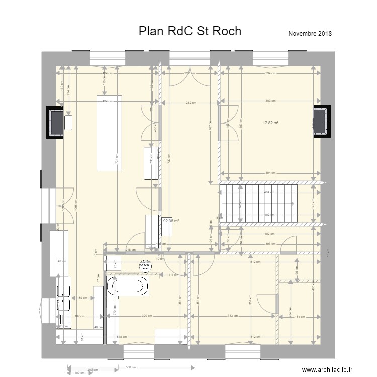 St Roch RdC avec meubles. Plan de 0 pièce et 0 m2