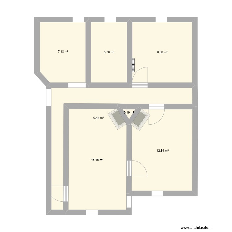 VAUGIRARD. Plan de 7 pièces et 60 m2