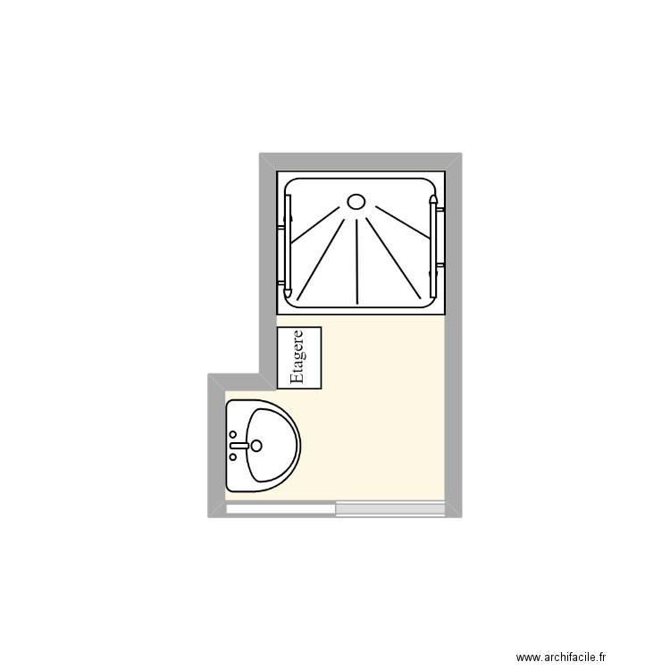 sauvage. Plan de 1 pièce et 2 m2