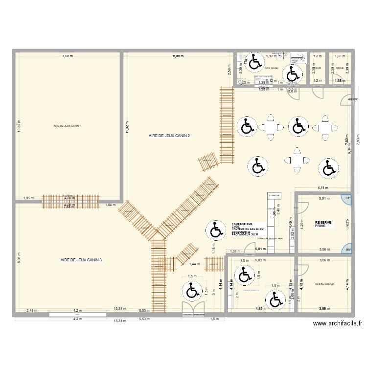 LA MEUTE AND CO. Plan de 7 pièces et 455 m2