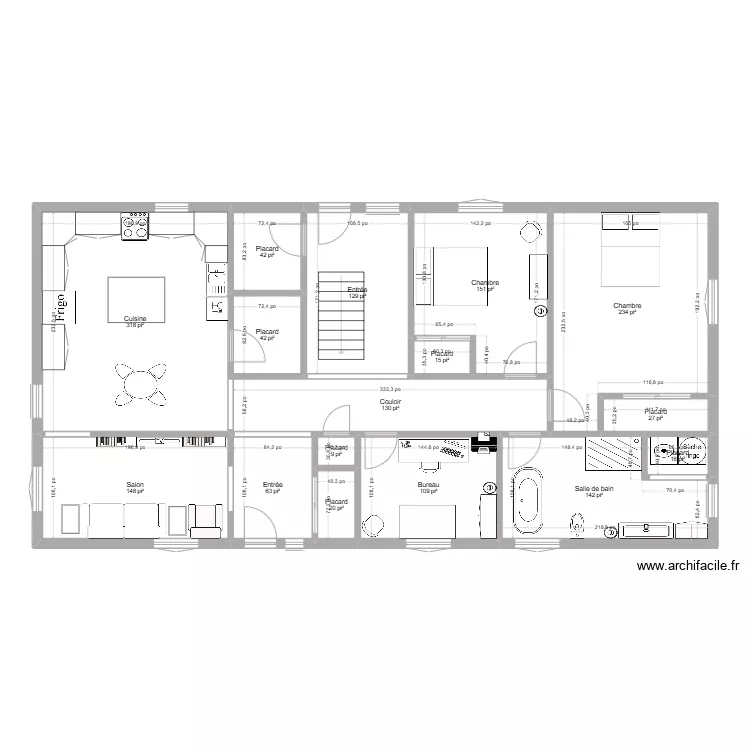 Maison4 30x60. Plan de 