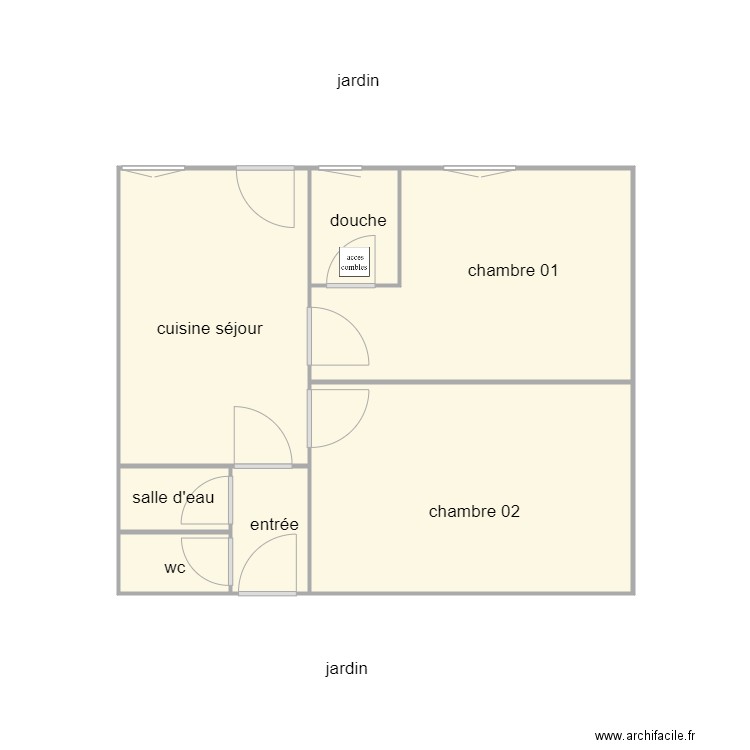 grolleau 1063 am. Plan de 7 pièces et 40 m2