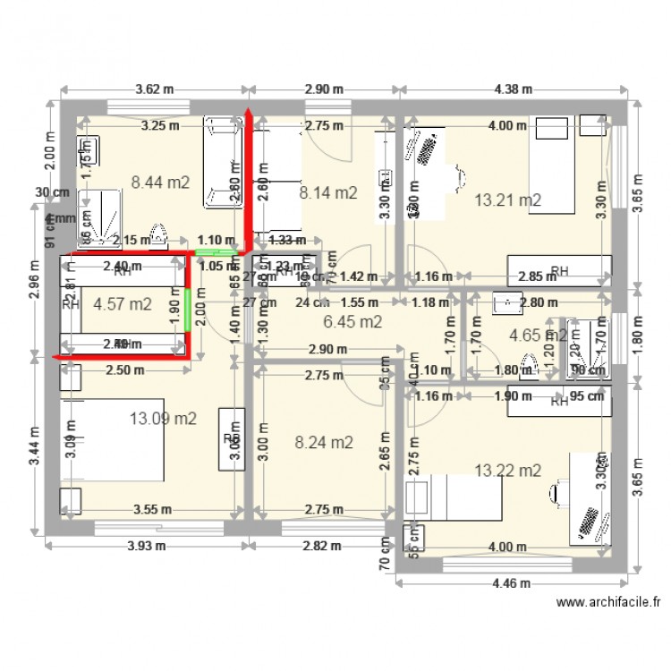 Moulin 1er étage 03. Plan de 0 pièce et 0 m2