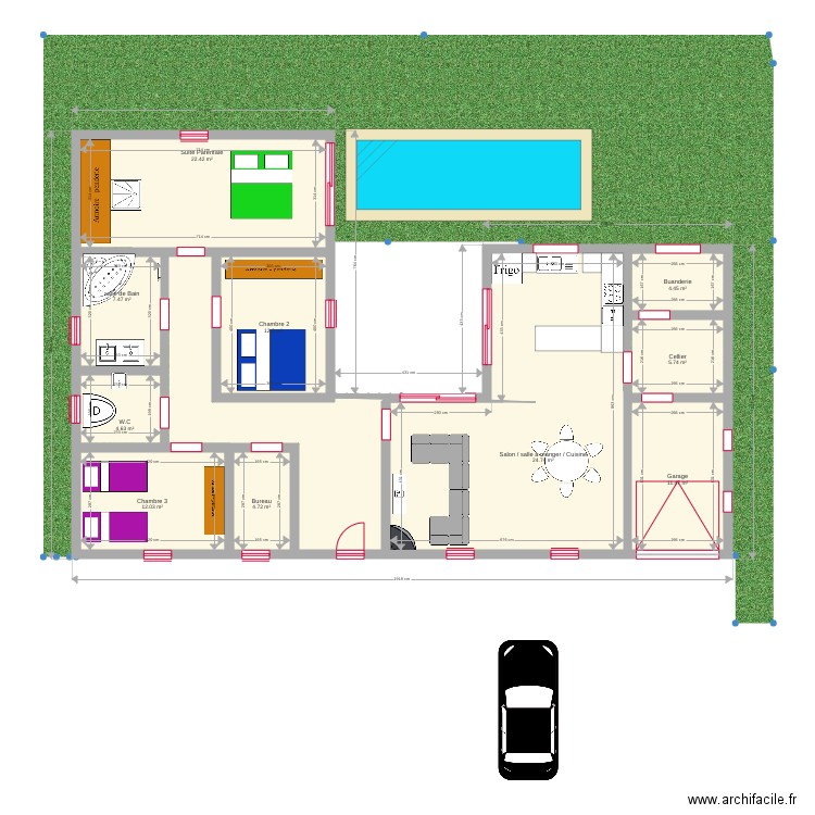Projet Maison Plain Pied 2021. Plan de 0 pièce et 0 m2