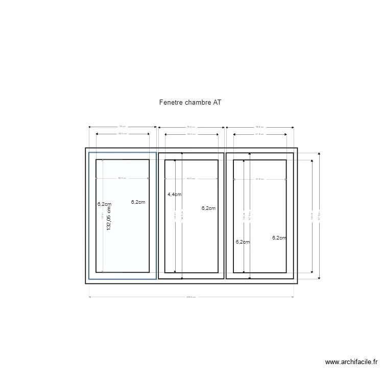 Fenetre chambre AT. Plan de 