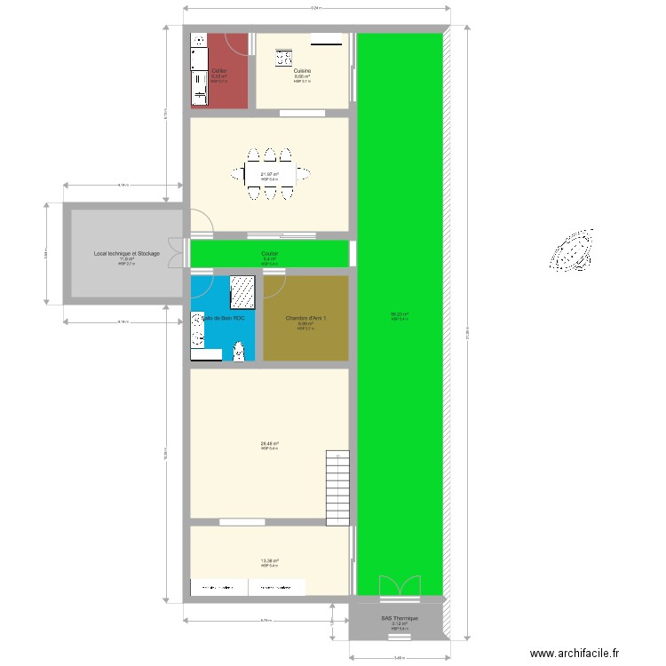 Maison type EarthShip. Plan de 0 pièce et 0 m2