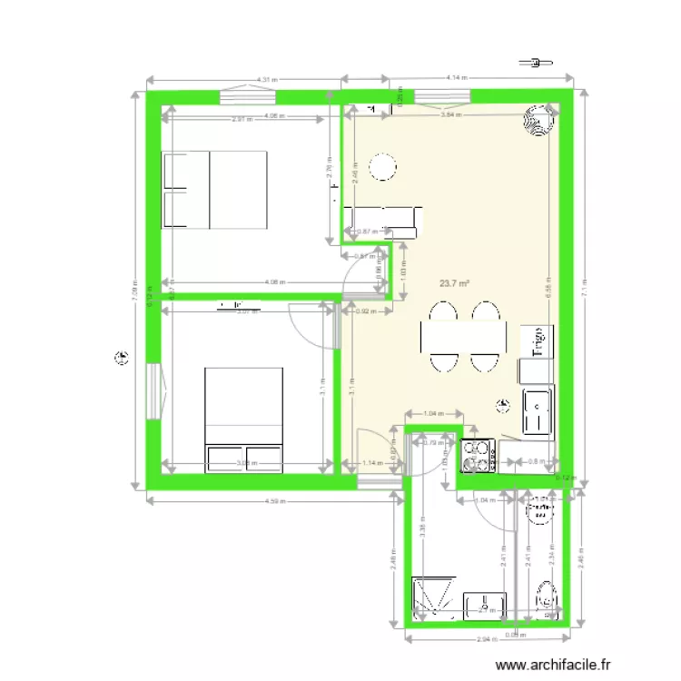 t3 Pennat Gambetta. Plan de 