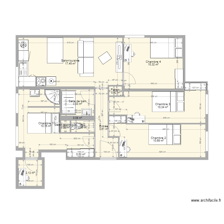 KHARFI apres rénovation. Plan de 0 pièce et 0 m2