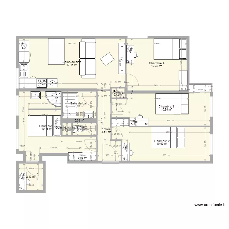KHARFI apres rénovation. Plan de KHARFI apres rénovation. Plan de
